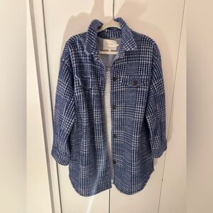 Banjara Blue Plaid Shacket Jacket - Women's
